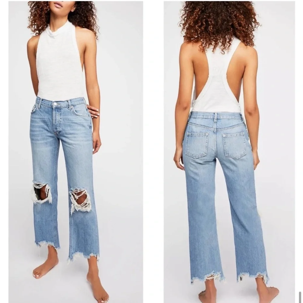 NWT Free People Maggie Mid Rise Straight Jean 29 - Picture 12 of 12